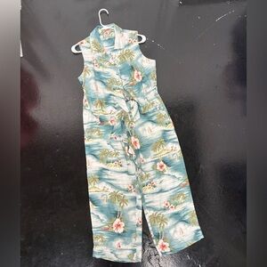 Tommy Bahama Floral Tropical Jumpsuit - Blue and Green